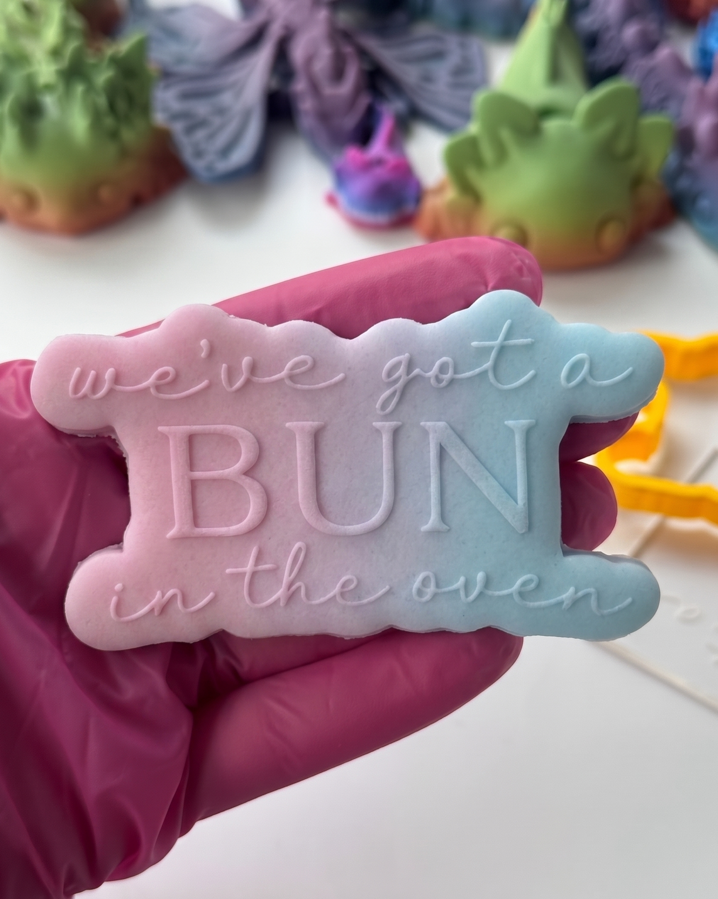 We’ve Got a Bun in the Oven - deboss + matching cutter