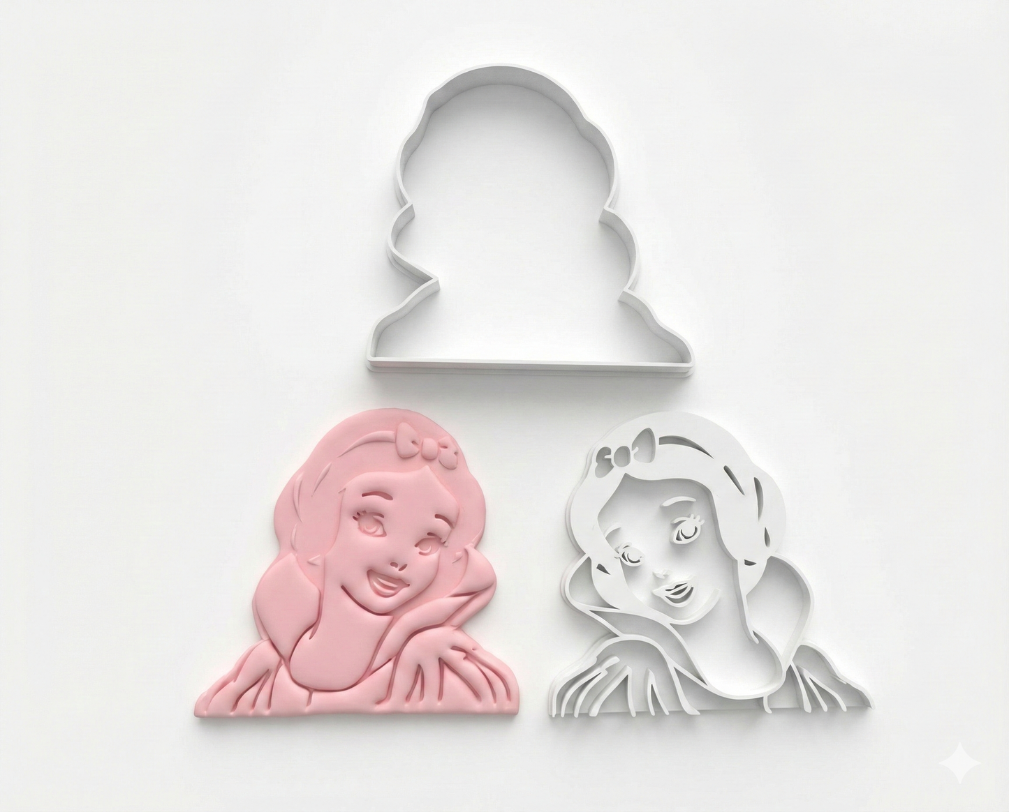 Snow white Princess Cookie Cutter + stamp