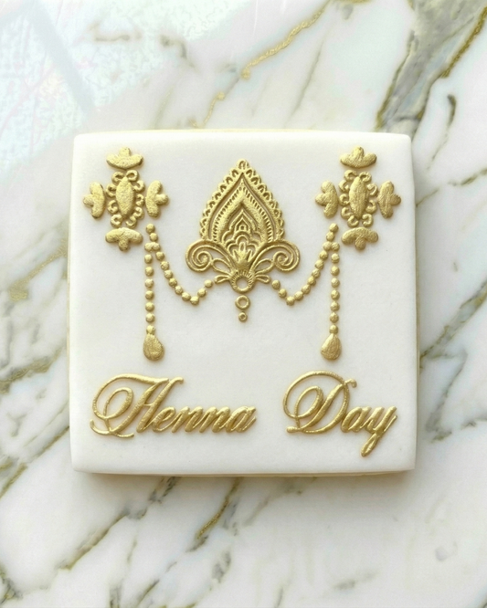 Indian Mehndi style - Henna Day - deboss and matching Cutter