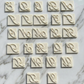 Italic font Alphabet Embossing-Stamp