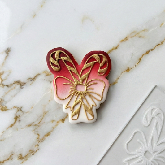 Christmas - Grinch candy canes - debossing and matching cutter