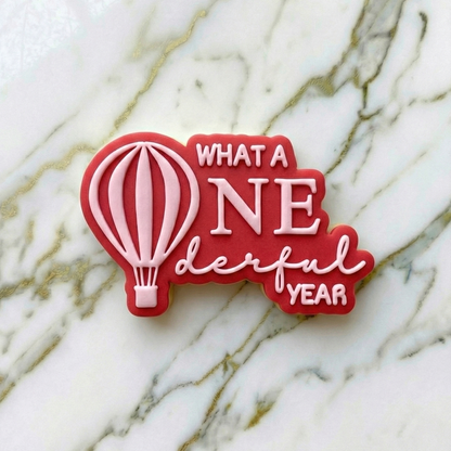 Hot air Balloon - What a onederful year - deboss + matching cutter M1004
