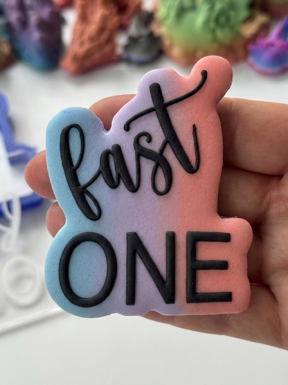 Fast one - racing age - debossing and matching cutter