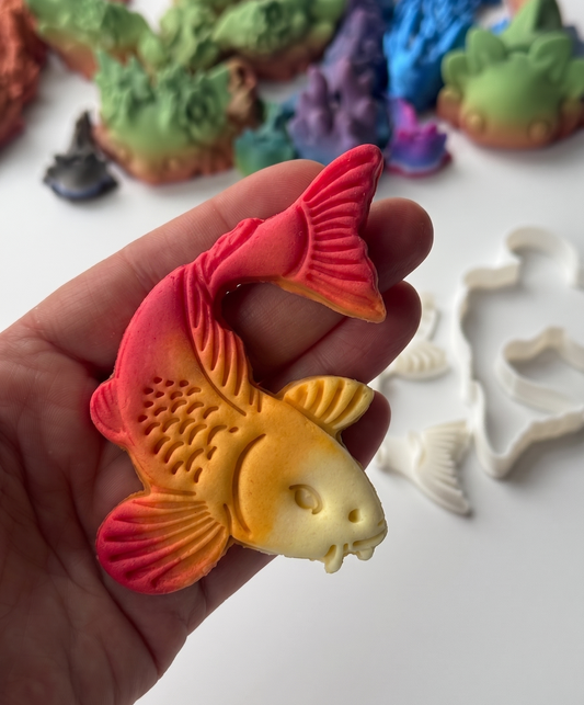 Carp Fish Cookie cutter + stamp