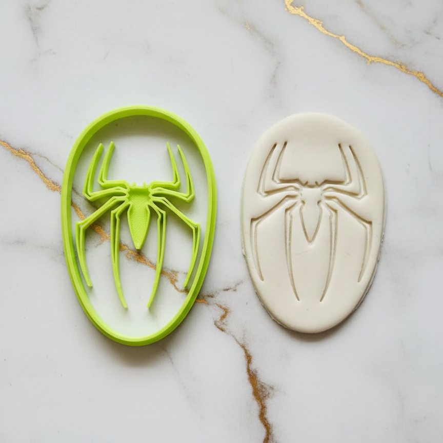 Spiderman Logo/face Uk Seller Cookie Cutter fondant cake decorating