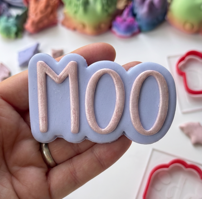 Eid Mubarak - Sheep Cow set - deboss and matching cutter