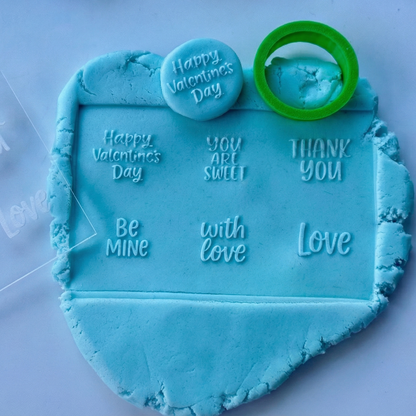 Valentine's day - platter set - deboss + matching cutter