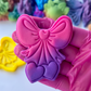 Bow cherry heart stamp + matching cutter