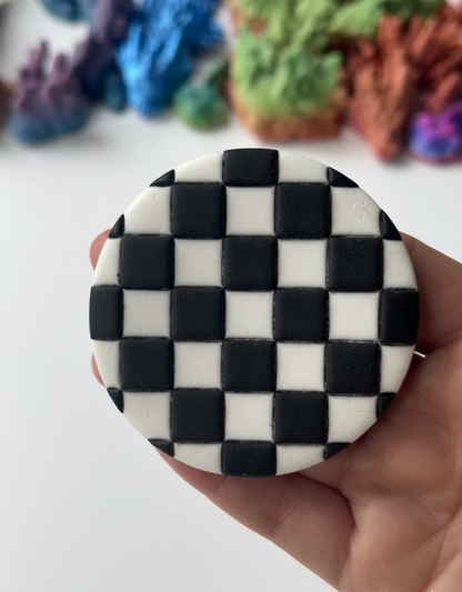 Racing pattern texture square deboss