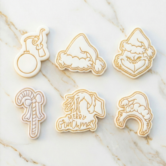 Christmas Grinch cookie cutter + stamp