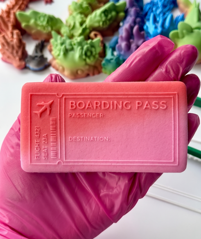 Travel Boarding pass ticket - deboss and matching cutter M1030