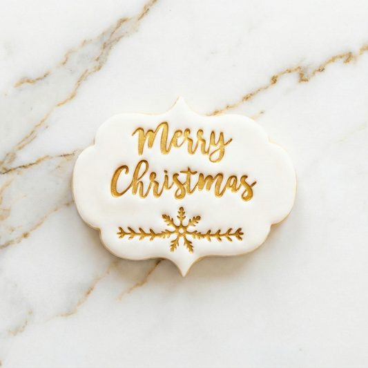 Merry Christmas - Cookie cutter + stamp