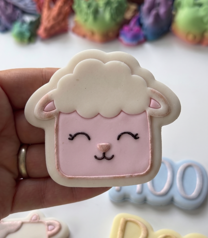 Eid Mubarak - Sheep Cow set - deboss and matching cutter
