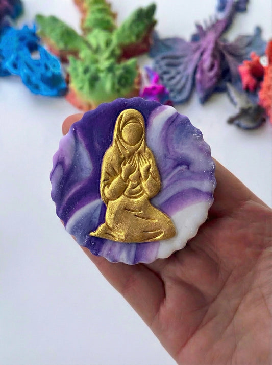 Praying woman - debossing acrylic stamp