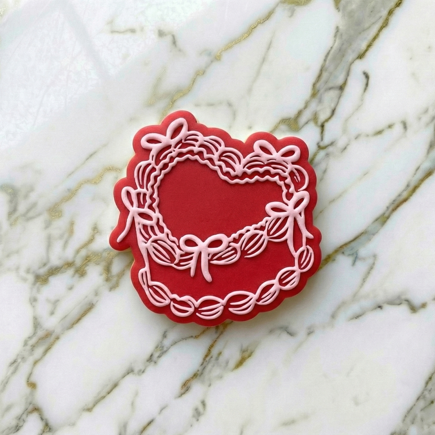 bow vintage cake - Cookie Cutter + deboss M1016