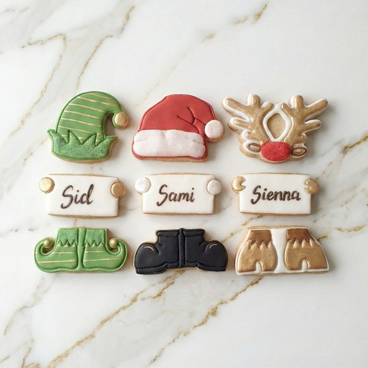 Christmas cookie cutters choose from Elf - Santa Claus - Reindeer