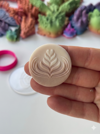 perfect Matcha theme - 4 cm ring - cutter + deboss