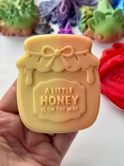 Bee theme - Honey jar 3D deboss and cutter