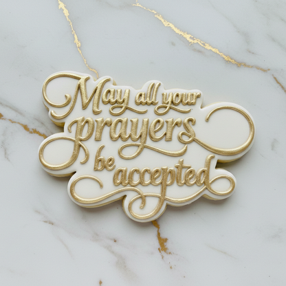may all your prayers be accepted deboss + matching cutter M1096