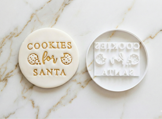 Christmas - Cookies for Santa - Cookie cutter + stamp
