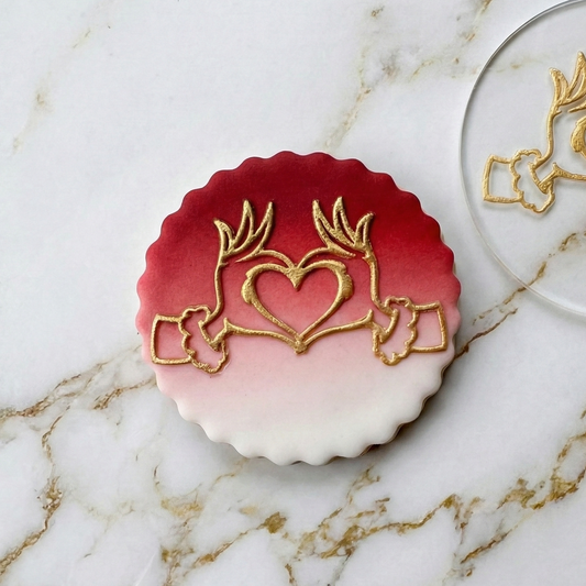 Christmas - Grinch - hands - debossing