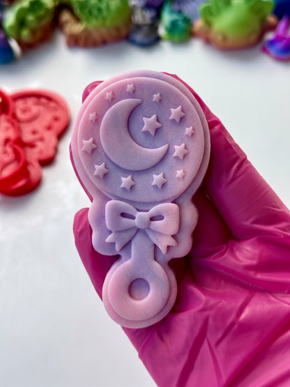 Baby Eid- Crescent Moon Baby Rattle - 3D deboss and matching cutter