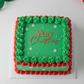 Merry Christmas cake charm in gold mirror acrylic