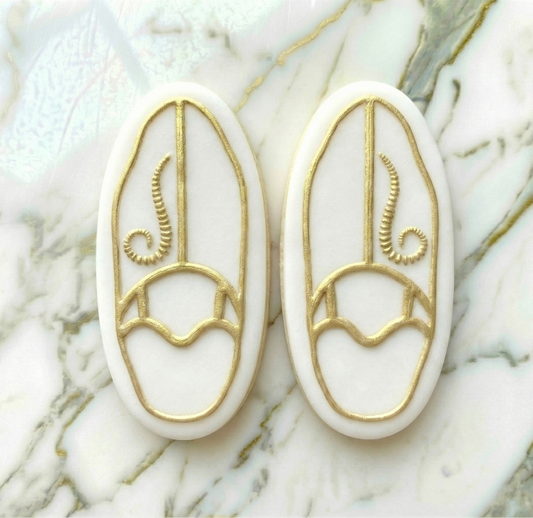 Indian Mehndi style - Elegant shoes deboss and matching Cutter