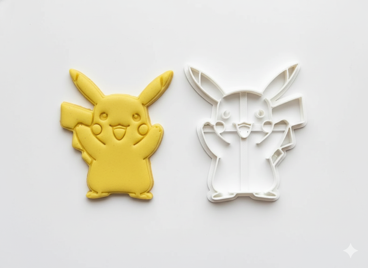 Pikachu Pokemon 001 Cookie Cutter Fondant Cake Decorating Mold gum paste
