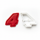 Four 4 Racing Number Cookie cutter