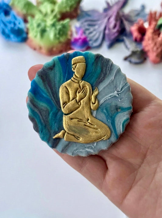 Praying man - debossing acrylic stamp