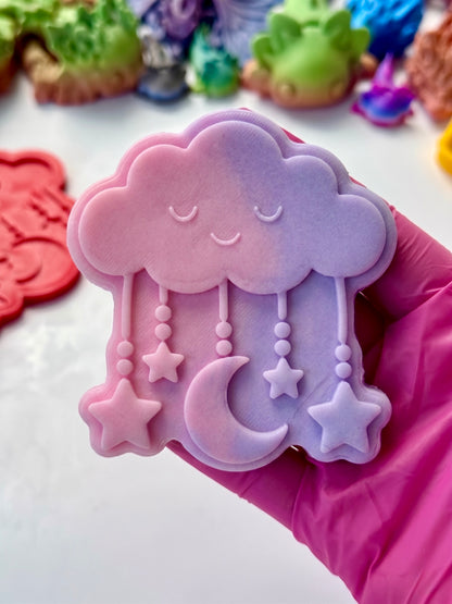 Baby Eid- Crescent Moon Cloud Mobile - 3D deboss and matching cutter