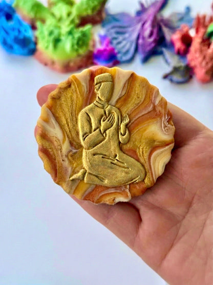 Praying man - debossing acrylic stamp