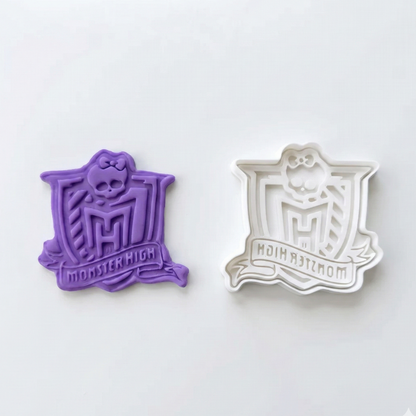 Monster High skull logo Cookie Cutter + stamp