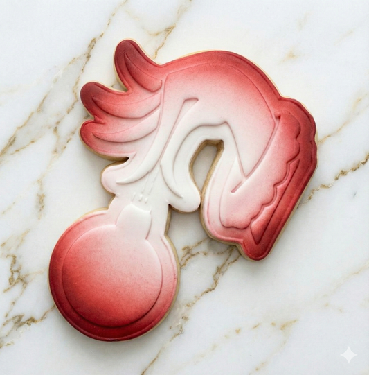 Christmas - Grinch with ormament - debossing and matching cutter