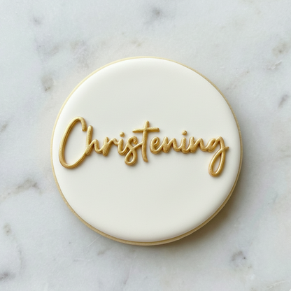 Christening deboss