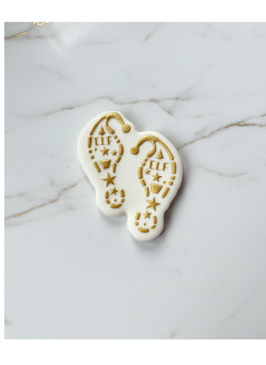 footprint elf Christmas  deboss and cutter