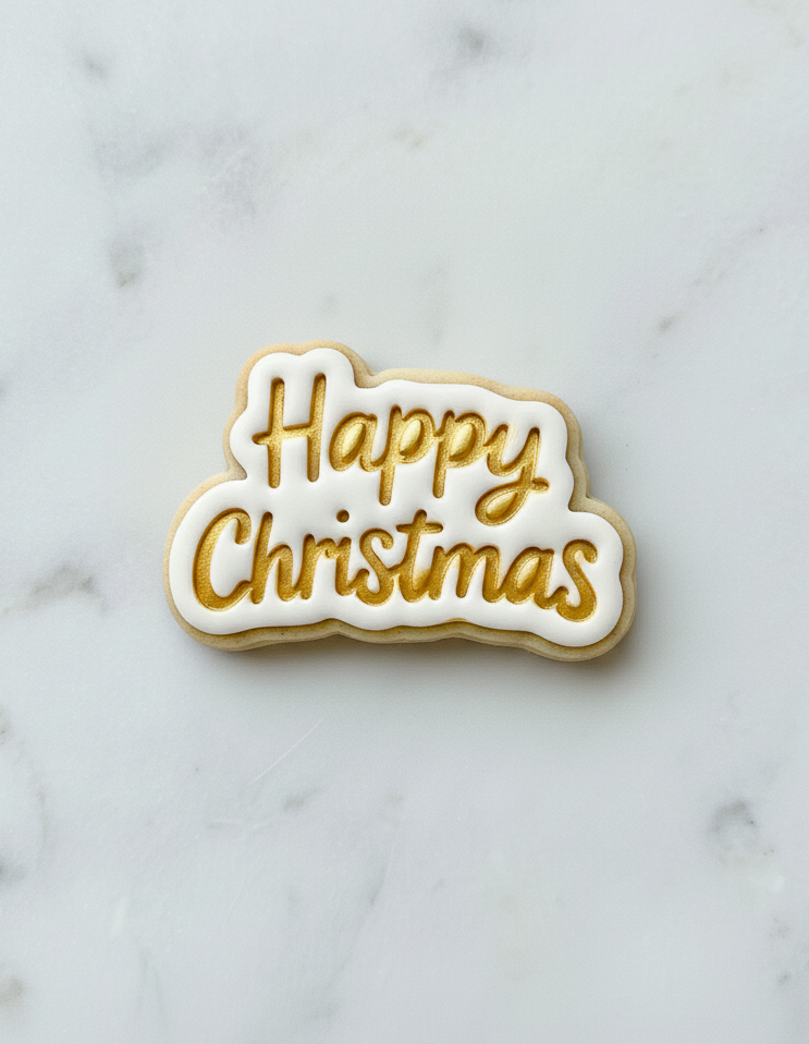 Happy Christmas cutter and Stamp - M1081