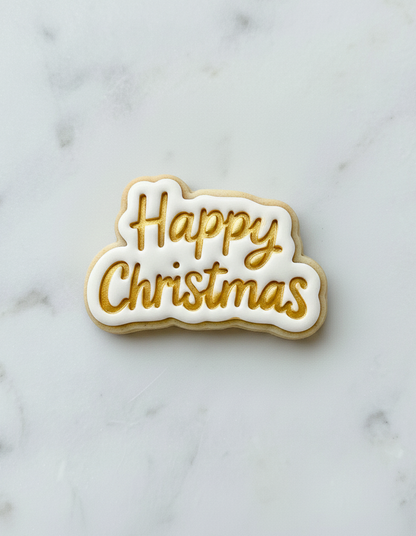 Happy Christmas cutter and Stamp - M1081
