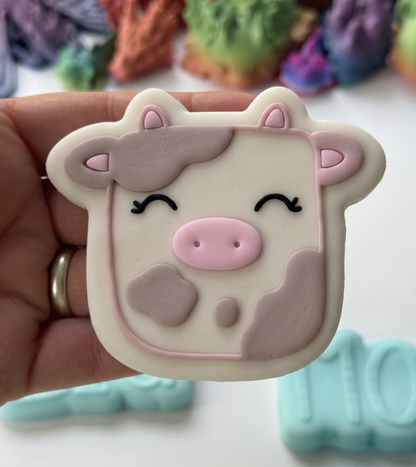 Eid Mubarak - Sheep Cow set - deboss and matching cutter