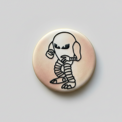 Pokemon Hitmonlee - debossing (pop out) circle