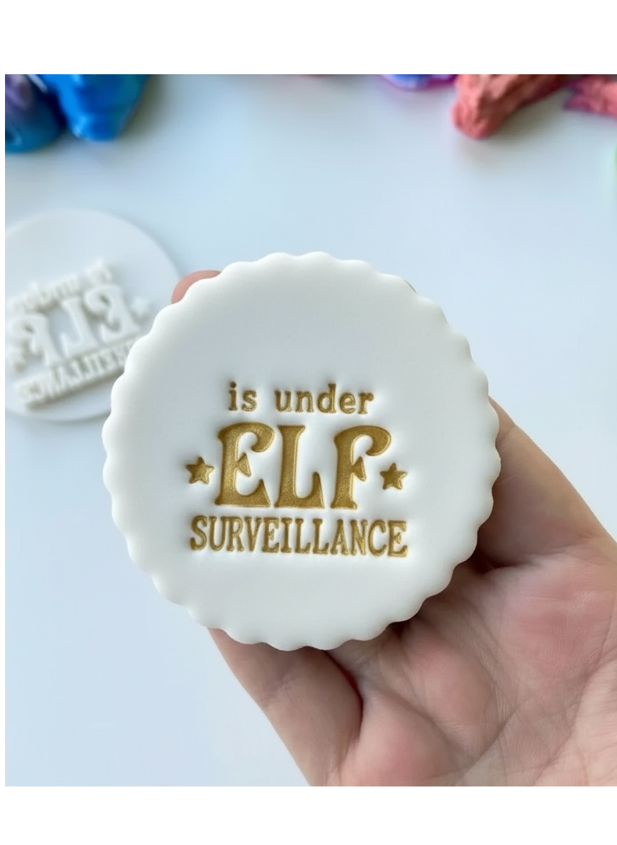 Elf surveillance - Christmas stamp