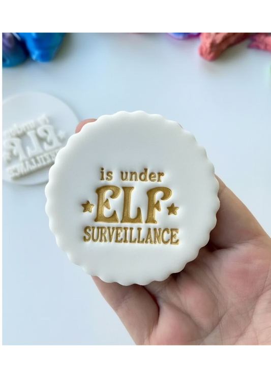 Elf surveillance - Christmas stamp