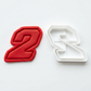 Two 2 Racing Number Digit Cookie Cutter
