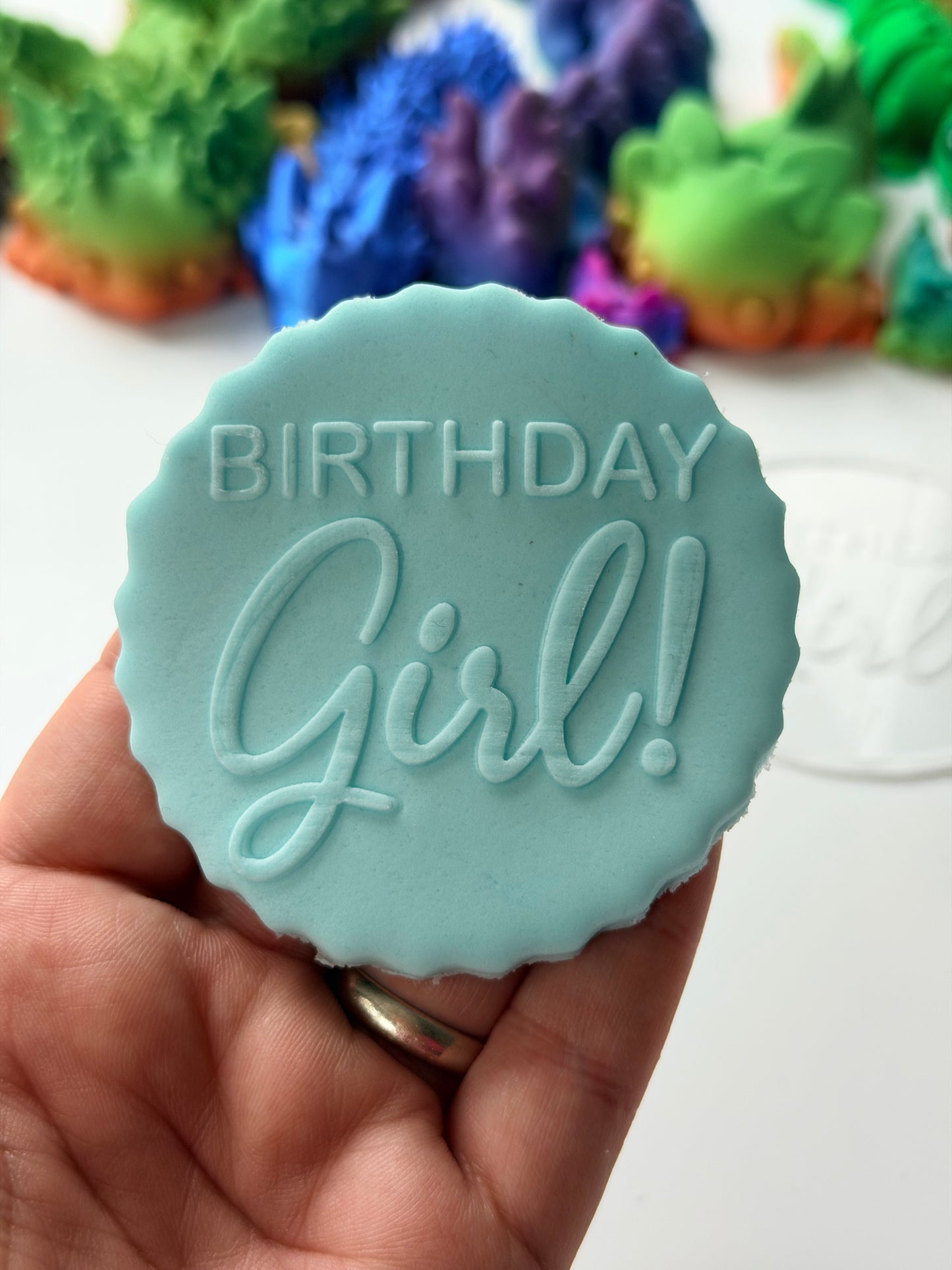 Birthday girl deboss disc