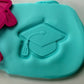 Graduation hat 3D deboss and cutter