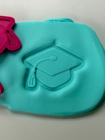 Graduation hat 3D deboss and cutter