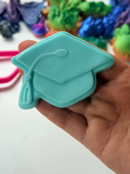 Graduation hat 3D deboss and cutter