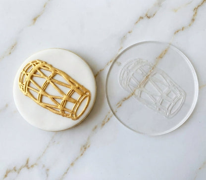 Dhol - dholki - drum instrument - debossing acrylic stamp