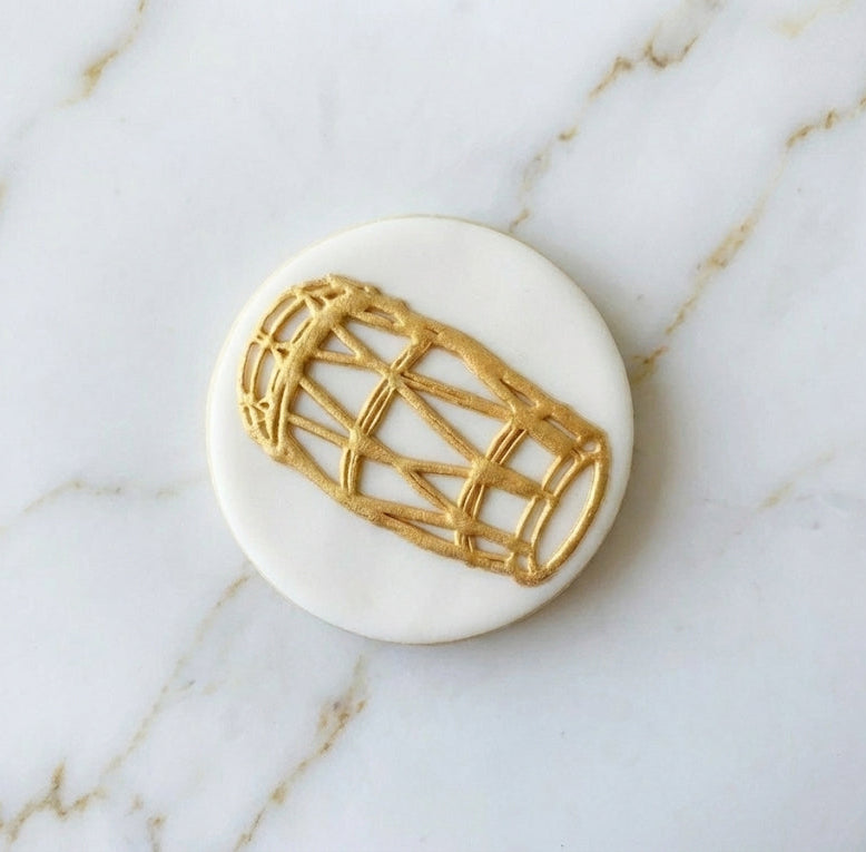 Dhol - dholki - drum instrument - debossing acrylic stamp